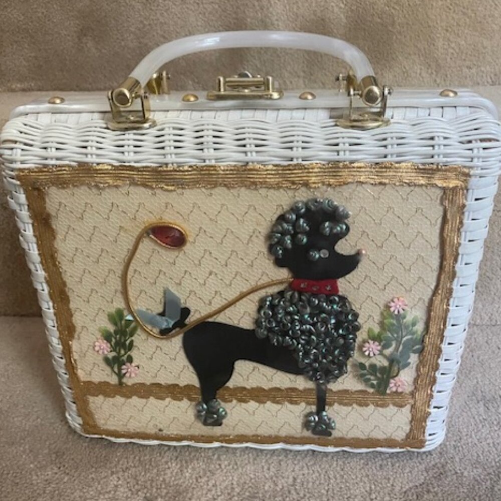 Atlas wicker poodle purse